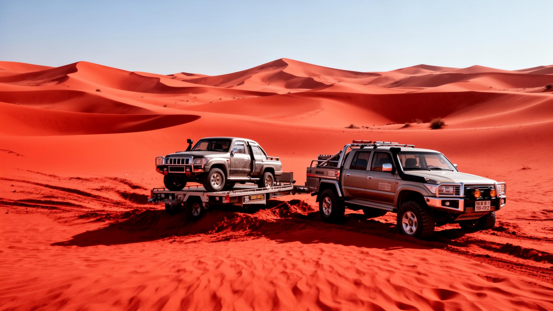 Desert 4x4 recovery in UAE dunes